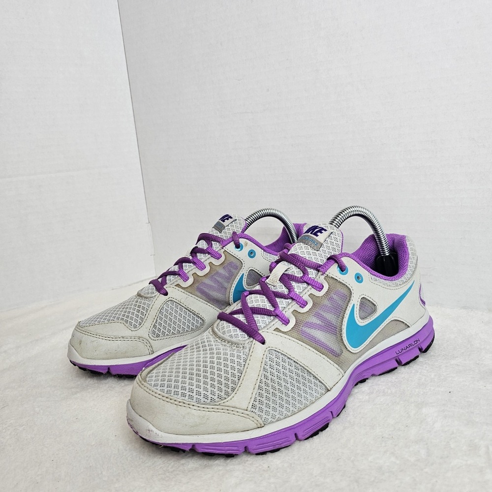 Nike Lunar Forever 2 Women's Sneakers Running shoes 554895-001 Slvr &Purple US 9